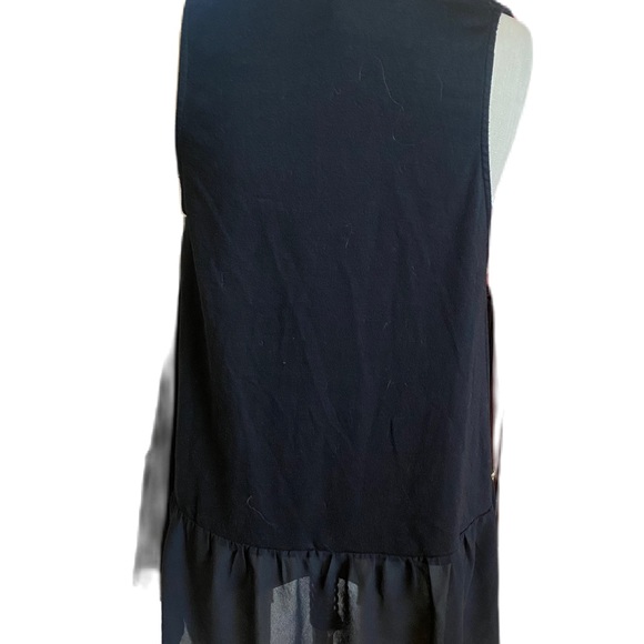 Umgee black tank with embroidered flowers. - Picture 2 of 6